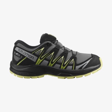 Salomon XA PRO 3D CLIMASALOMON WATERPROOF Junior Hiking Shoes Black/Grey UK KHWP